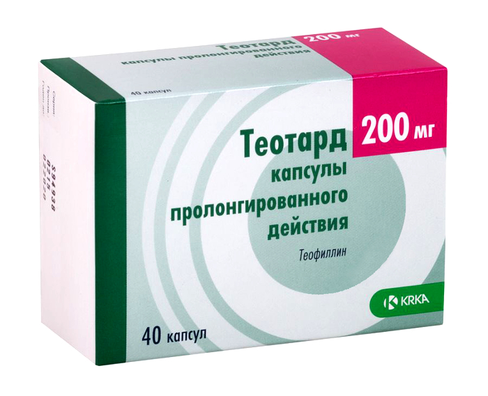 ТЕОТАРД РЕТАРД капсулы 200 мг 40 шт  по 220.80 руб. в FavoritFarm